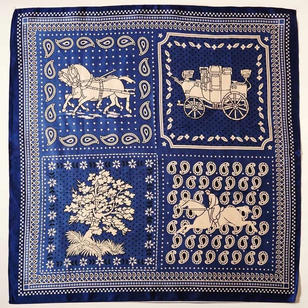 Horse Carriage Pattern Scarf - NV